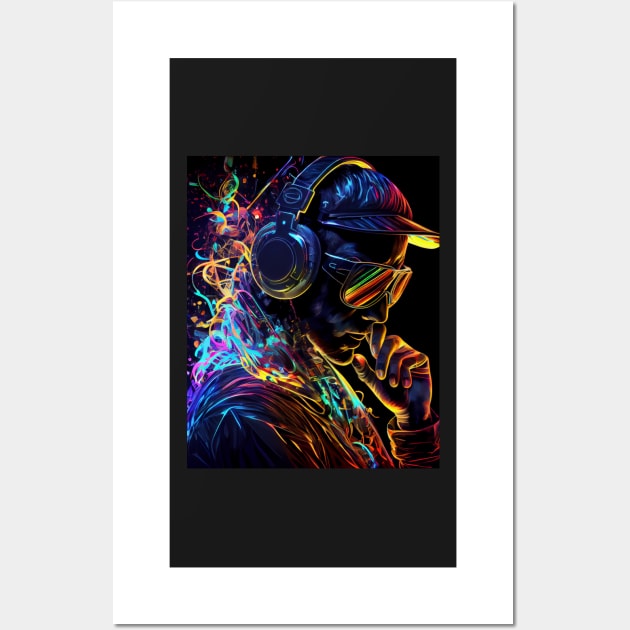 Neon DJ artist Wall Art by LoewenDesigns